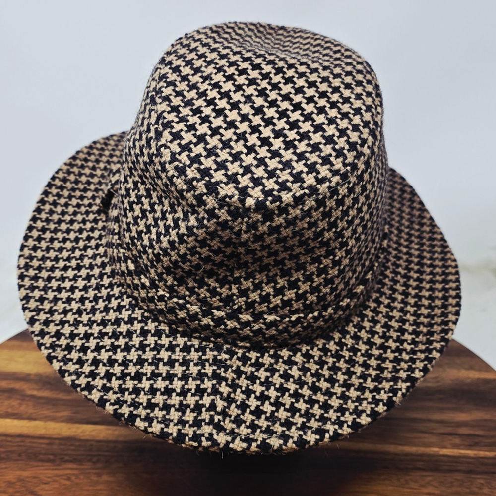 Twoolr Harringbone 100% British Wool Men's Fedora L - Picture 3 of 7